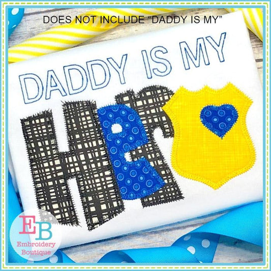 Hero Police Zigzag Applique, Applique