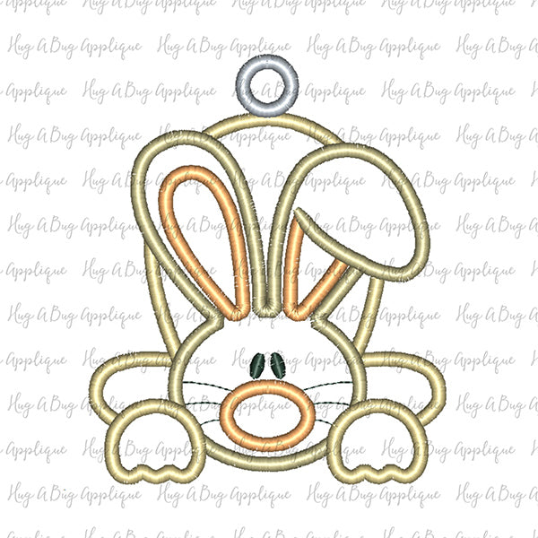 Flop Ear Bunny Satin Stitch Applique Design, Applique