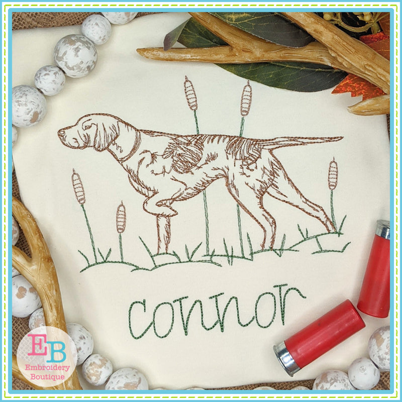 Hunting Dog Embroidery Design, Embroidery