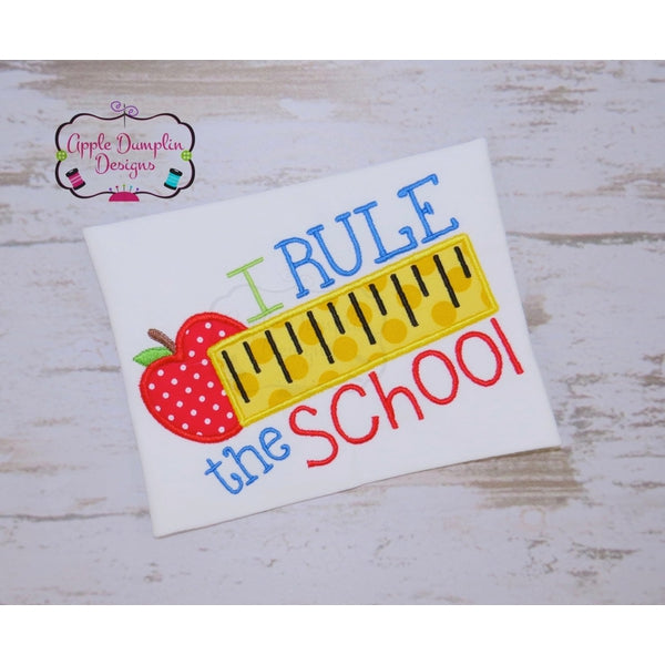 I Rule the School Applique Design, applique