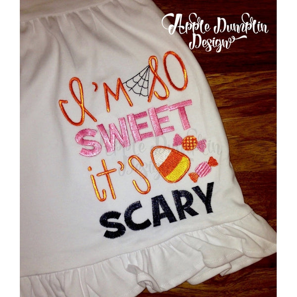I'm So Sweet It's Scary Embroidery Design, embroidery