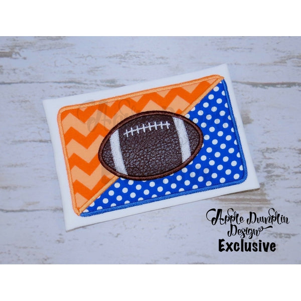 Football House Divided Frame Applique Design, applique