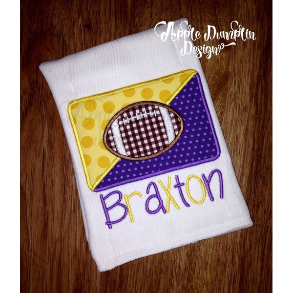 Football House Divided Frame Applique Design, applique