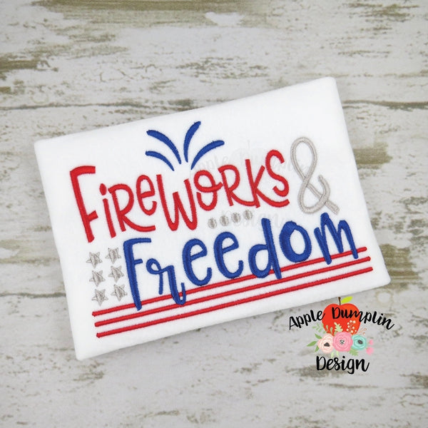 Fireworks and Freedom Embroidery Design, embroidery