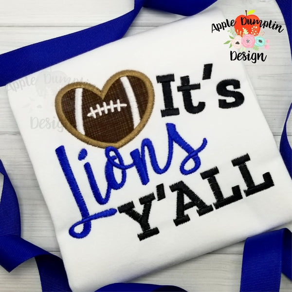 It's Lions Y'all Applique Design, applique