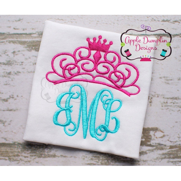 Cute Tiara Applique Machine Embroidery Design, embroidery