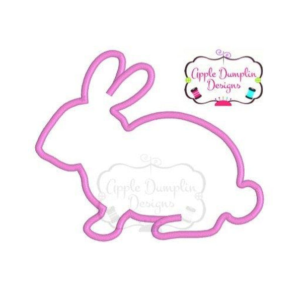 Bunny Silhouette Applique Design, applique