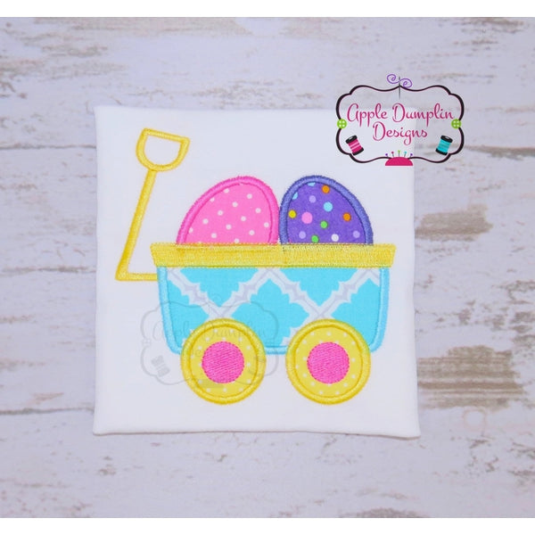 Easter Egg Wagon Applique Design, applique