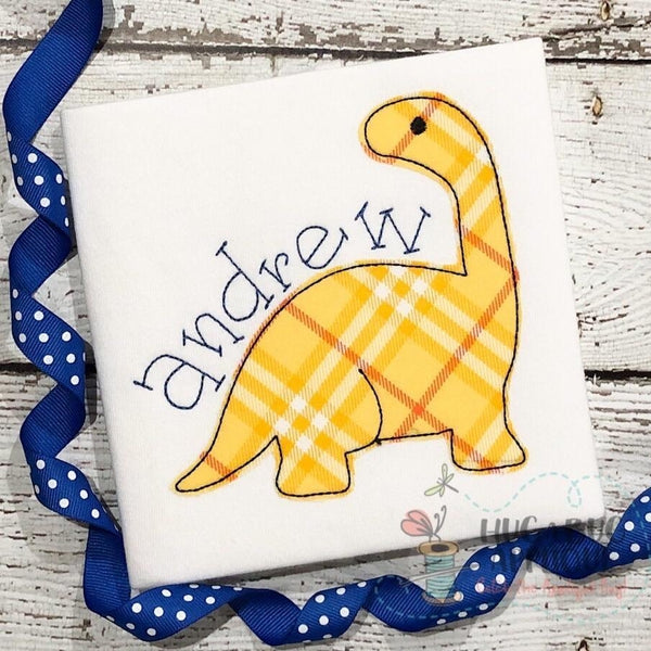 Dinosaur 2 Bean Stitch Applique Design, Applique