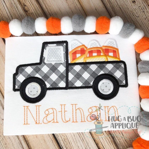 Truck Candy Corn Applique Design, Applique
