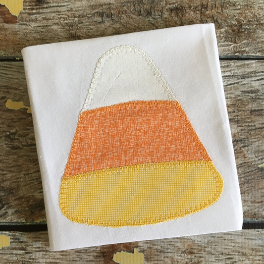 Candy Corn Blanket Stitch Applique Design, Applique
