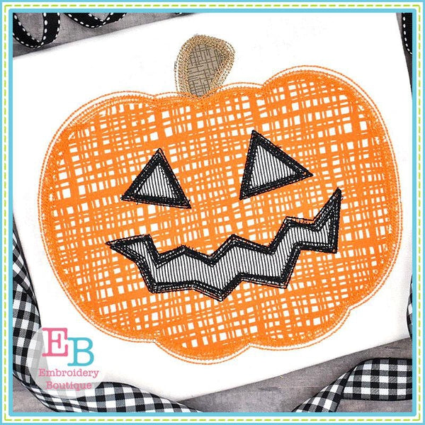 Jackolantern Scribble Applique, Applique