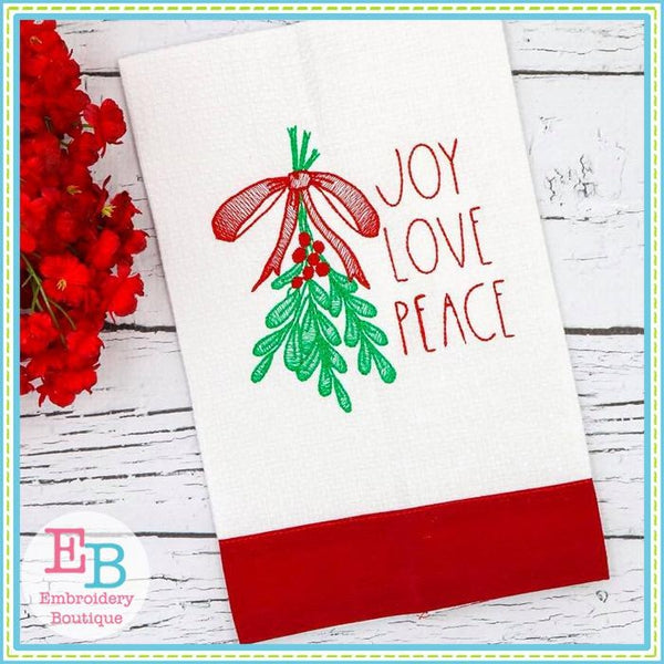 Joy Love Peace Design, Embroidery