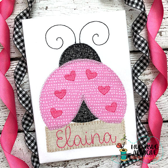 Ladybug Blanket Stitch Applique Design, Applique