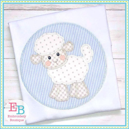 Little Lamb ZigZag Applique, Applique