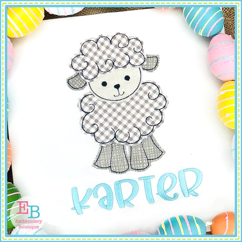 Lamb 2 Bean Stitch Applique, Applique