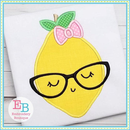 Lemon Glasses Applique, Applique