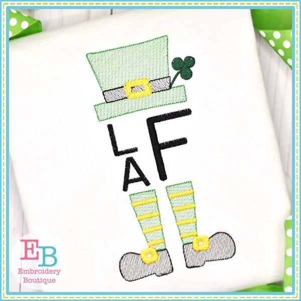 Leprechaun Hat and Legs Sketch, Embroidery