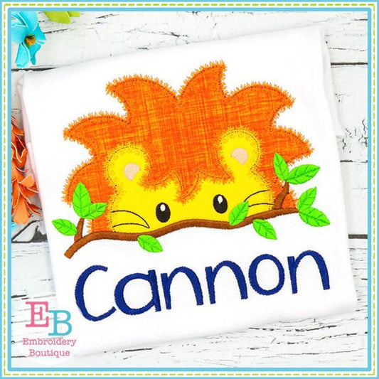 Lion Peeker Applique, Applique