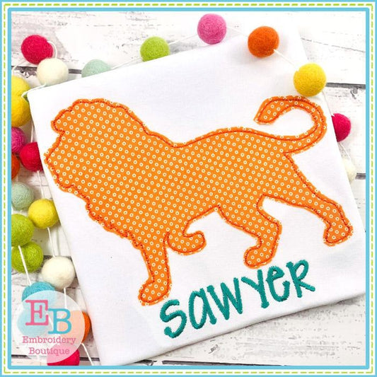 Lion Silhouette Applique, Applique