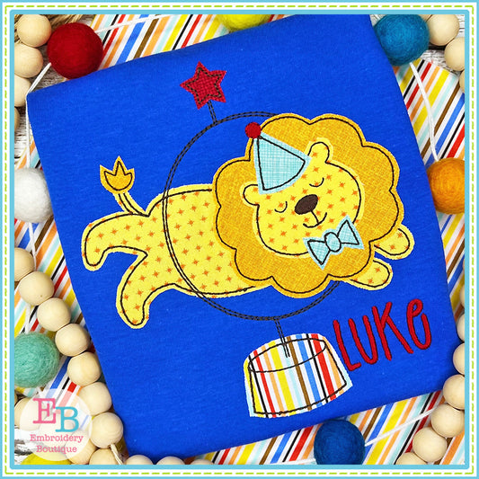 Lion Hoops Bean Stitch Applique, Applique