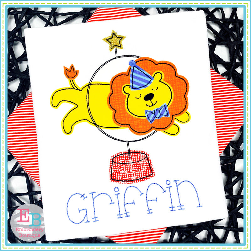 Lion Hoops Bean Stitch Applique, Applique
