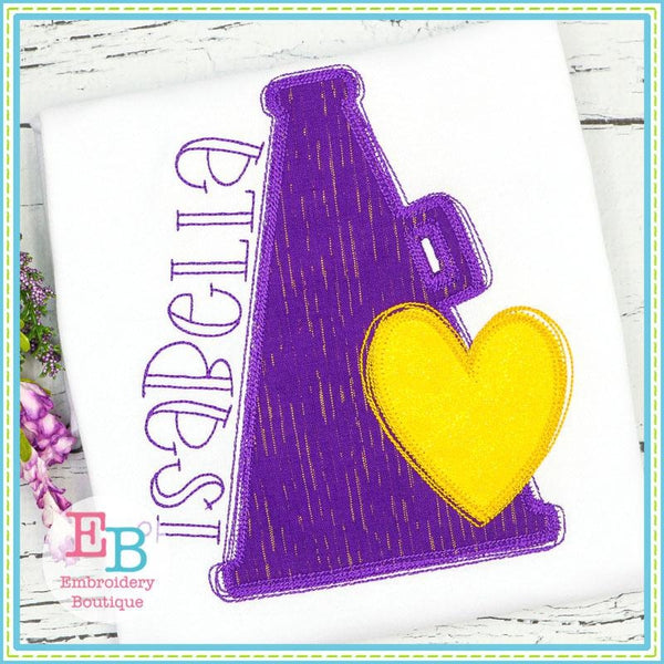 Megaphone Heart Applique, Applique