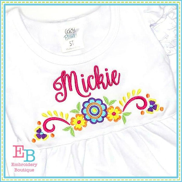 Floral Frame 2 Embroidery Design, Embroidery