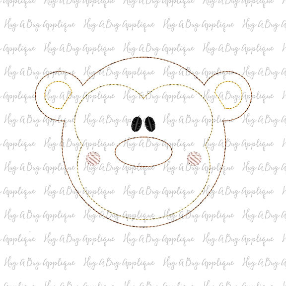 Monkey Bean Stitch Applique, Applique