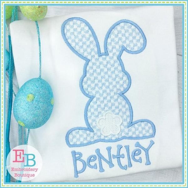 Bunny Backside Check Motif Design, Embroidery