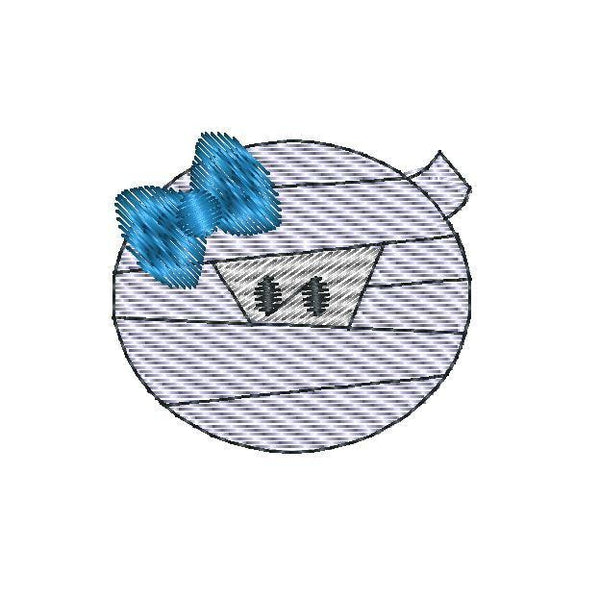 Mummy Girl Mini Sketch Embroidery Design, Embroidery