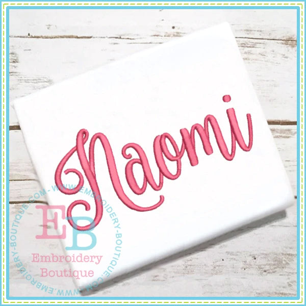 Naomi Embroidery Font, Embroidery Font