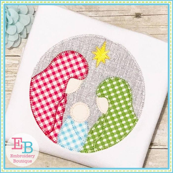 Nativity Circle Applique, Applique