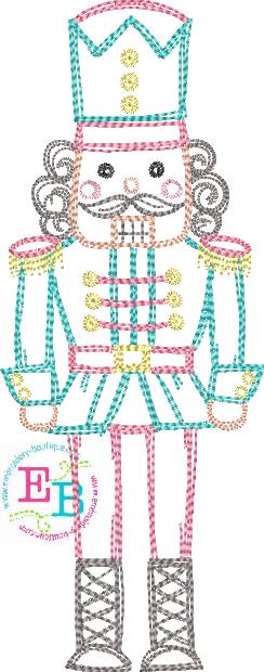 Nutcracker Sketch Design, Embroidery Design