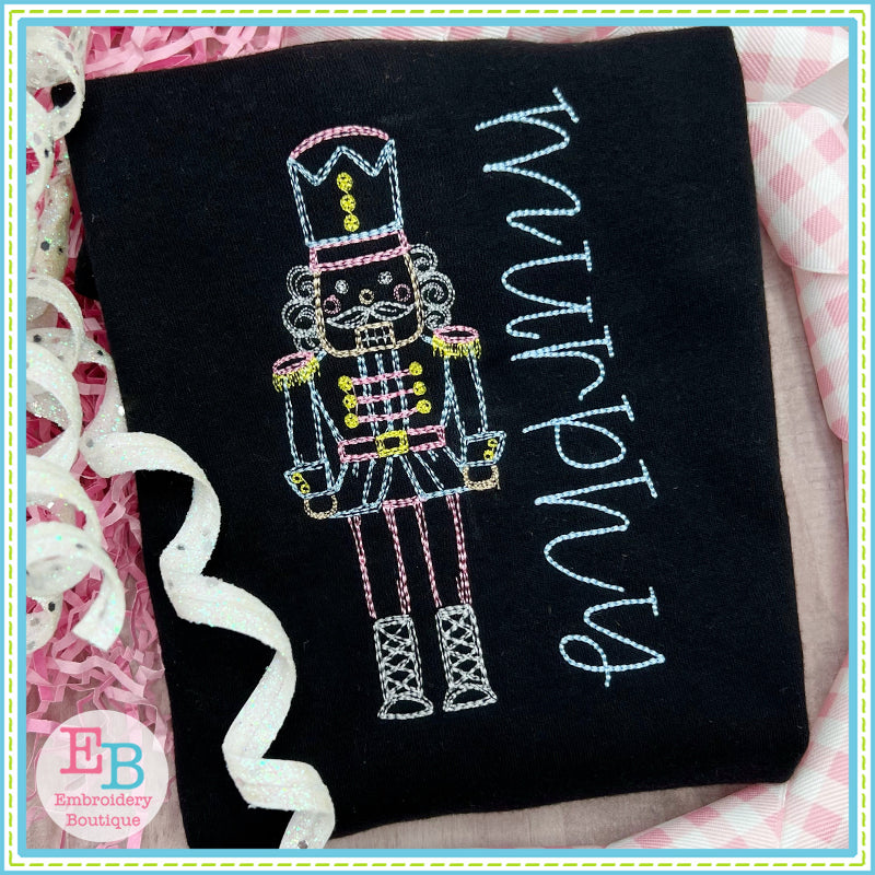 Nutcracker Sketch Design, Embroidery Design