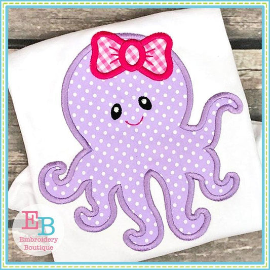 Octopus Bow Applique, Applique