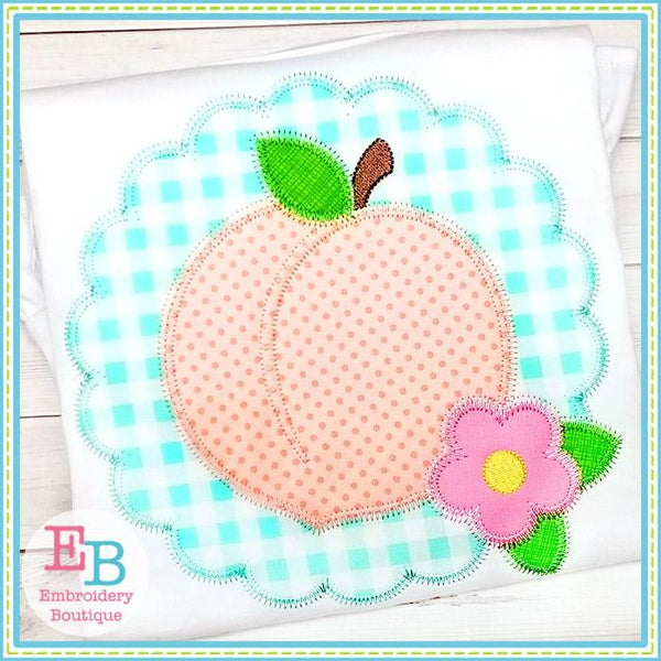 Peach Scallop Zigzag Applique, Applique