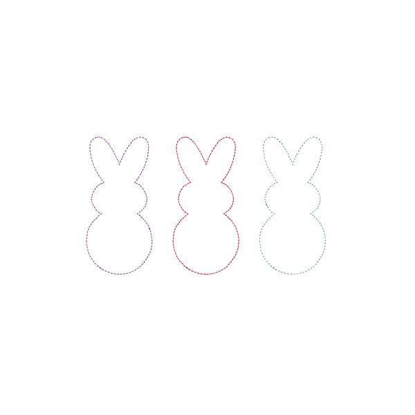 Triple Peep Bean Stitch Applique Design, Applique