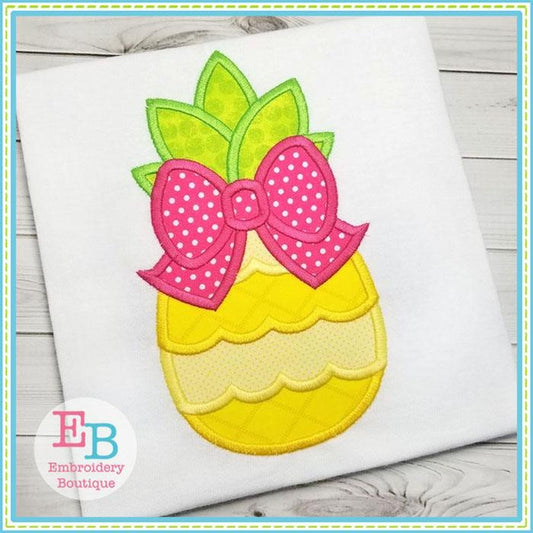 Pinapple Bow Applique, Applique