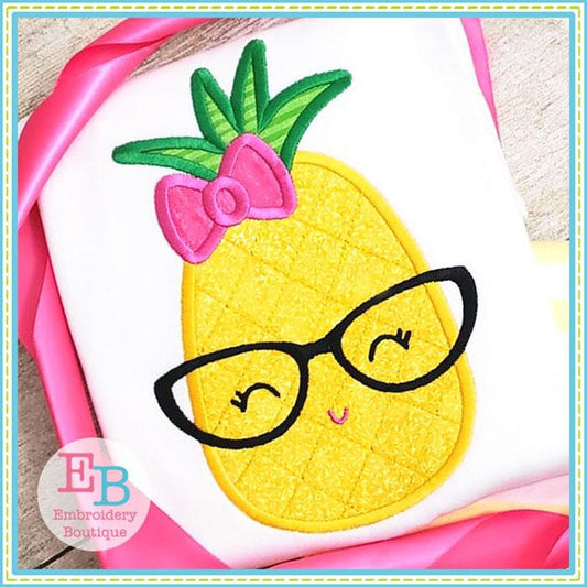 Pineapple Glasses Applique, Applique