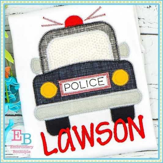 Police Car Zigzag Applique, Applique