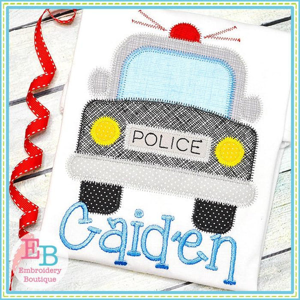 Police Car Zigzag Applique, Applique