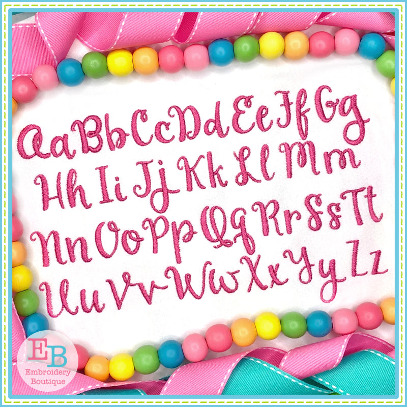Praline Embroidery Font, Embroidery Font