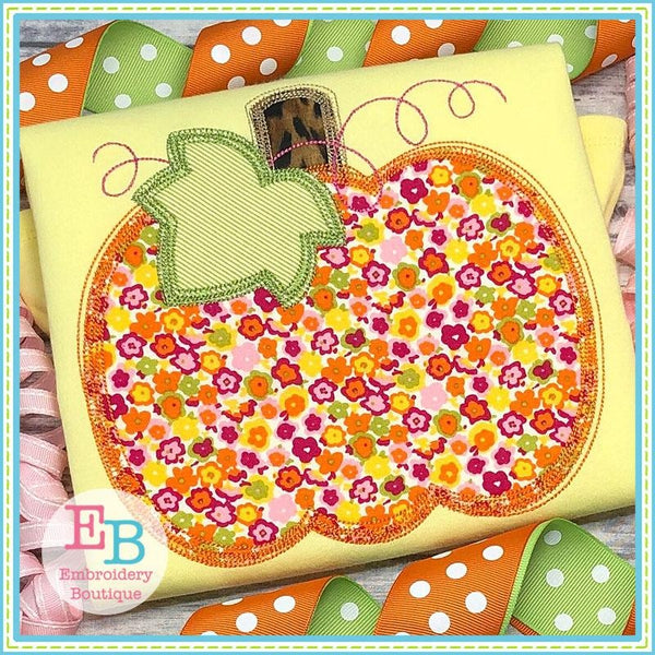 Pumpkin Leaf Scribble Applique, Applique
