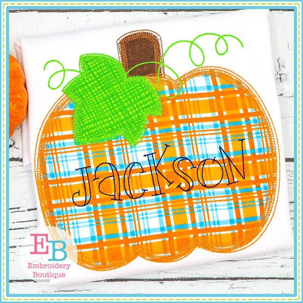 Pumpkin Leaf Scribble Applique, Applique