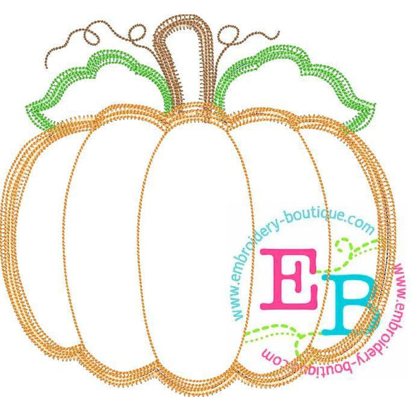 Pumpkin Scribble Applique, Applique