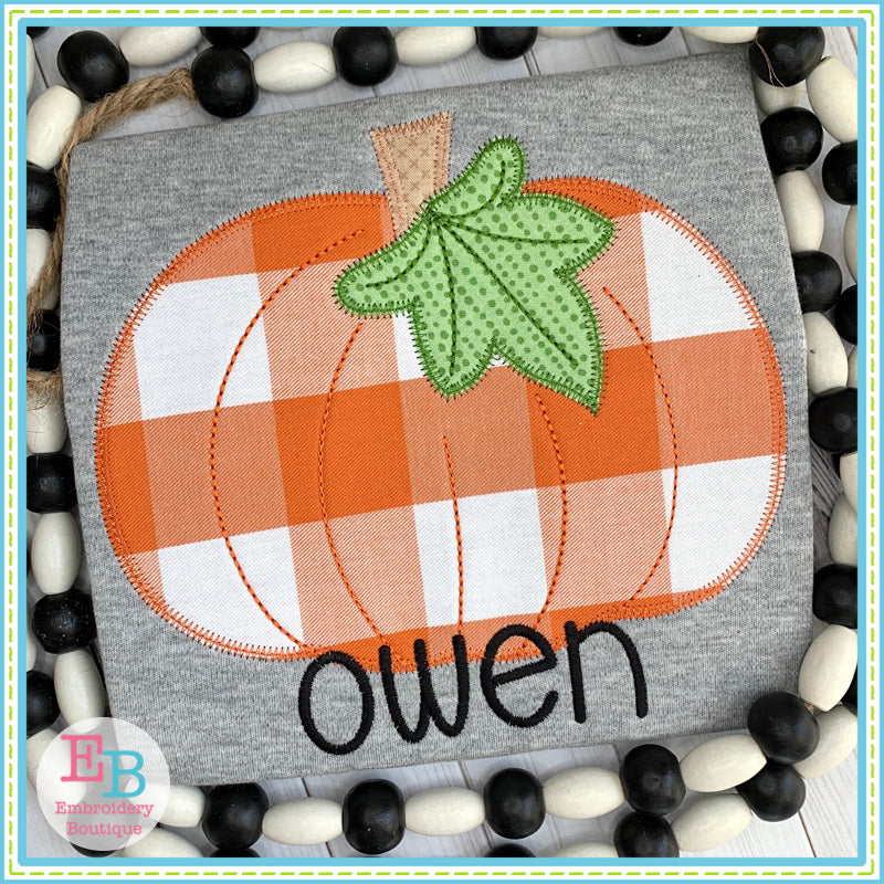 Pumpkin Leaf Zigzag Applique, Applique