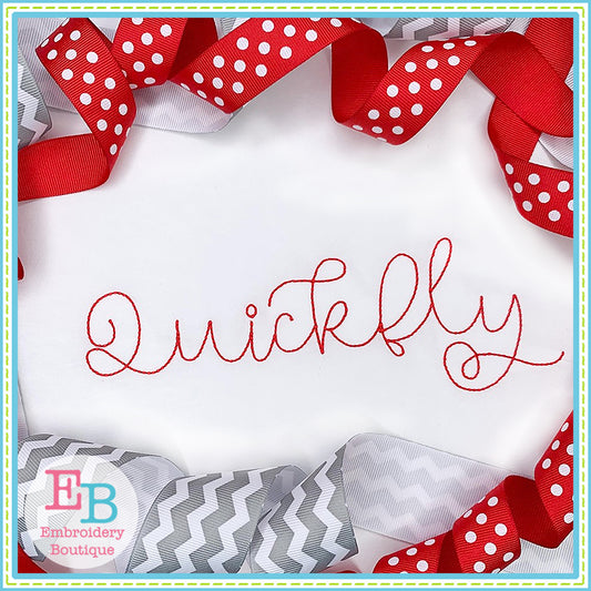 Quickfly Bean Stitch Embroidery Font, Embroidery Font