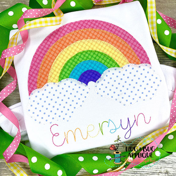 Rainbow Bean Stitch Applique Design, Applique