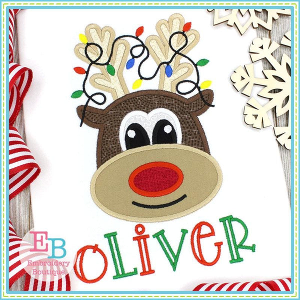 Reindeer Boy Applique | Embroidery Boutique